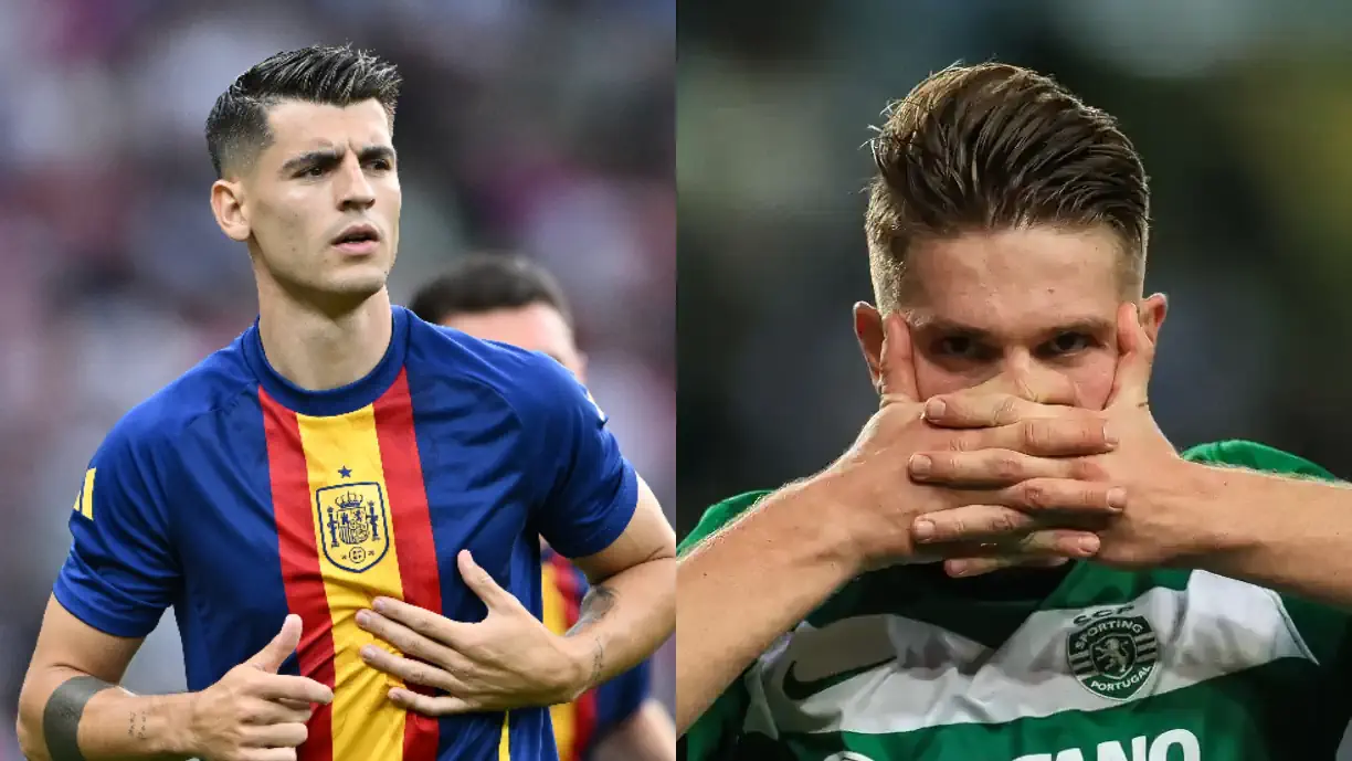 Álvaro Morata, avançado campeão pela Espanha, foi fundamental no processo de 'manter' Viktor Gyokeres no Sporting