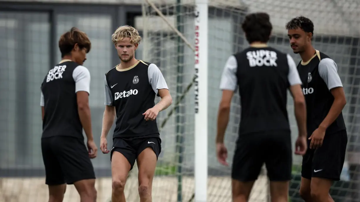 Rúben Amorim orientou mais uma sessão de trabalho antes do embate frente ao Porto. Fotografia de Sporting CP