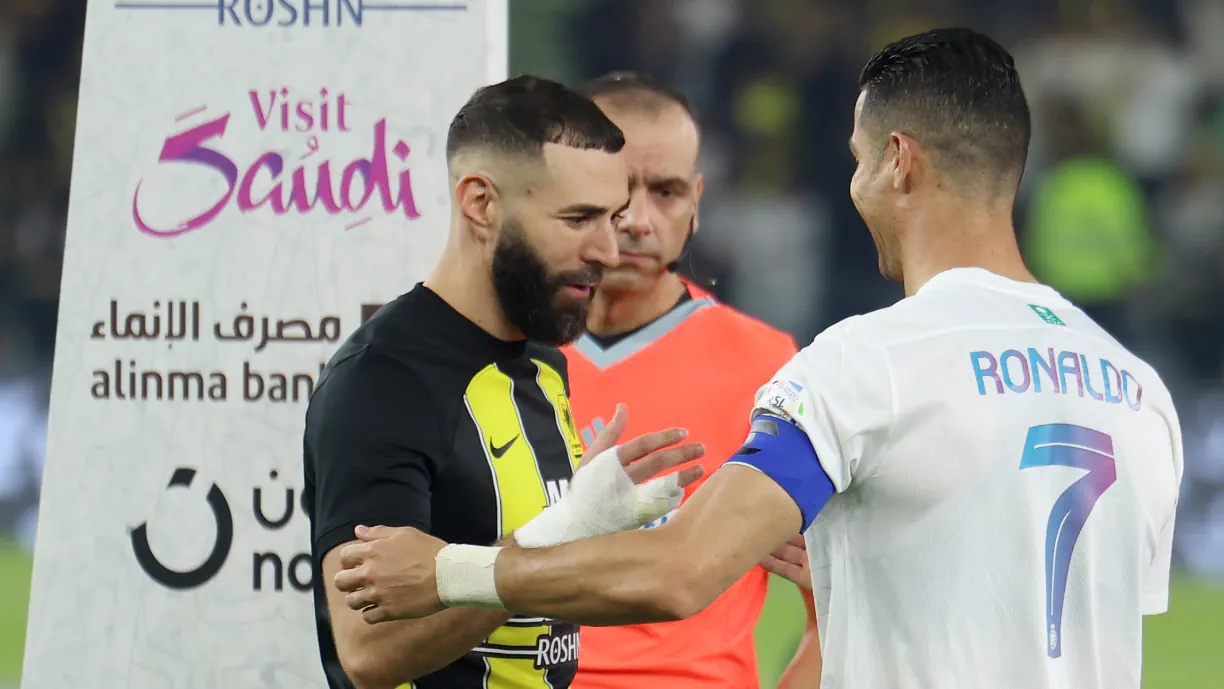 Karim Benzema não conseguiu marcar nenhum golo no último jogo do Al Ittihad, diante do Al Riyadh, para a 25.ª jornada do campeonato saudita