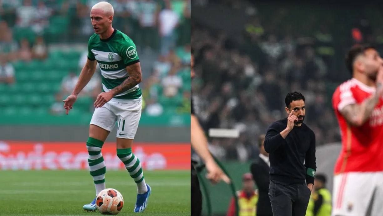 Rúben Amorim meteu jogadores na ordem após o Sporting – Benfica e Nuno Santos não escapou: "Caladinhos" (Vídeo)