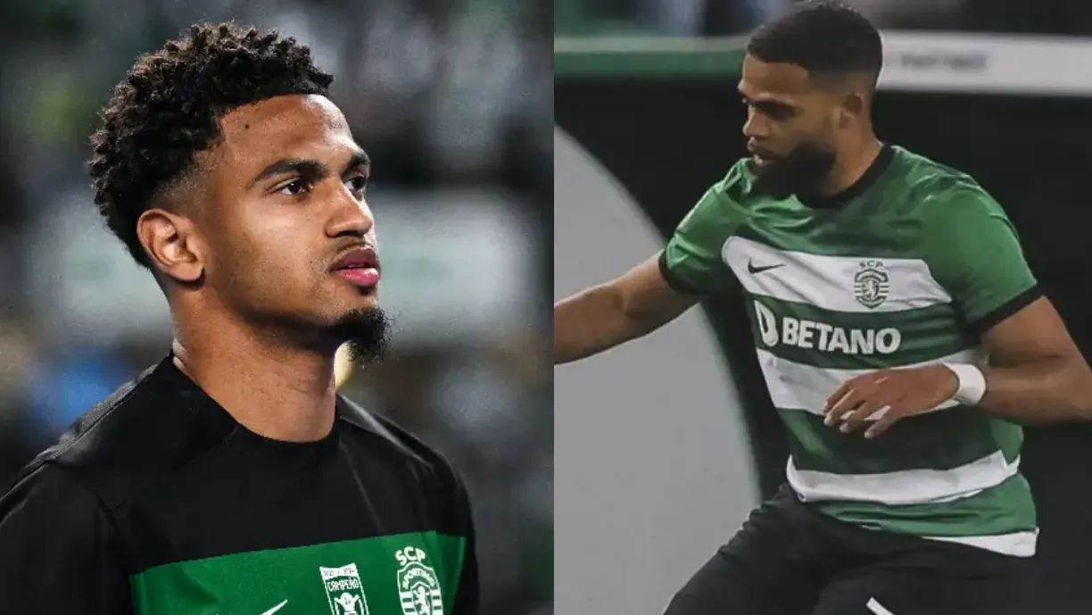 Marcus Edwards e Juste, dupla do Sporting, na Lisboa Fashion Week