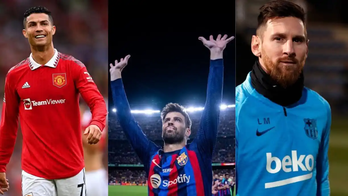 Piqué jogou com Cristiano Ronaldo no United, Messi no Barcelona e revela qual o melhor