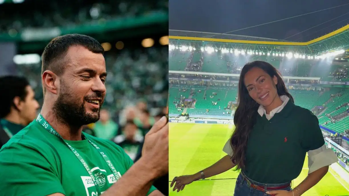 Marco Costa e Sofia Ribeiro, adeptos do Sporting, em conflito