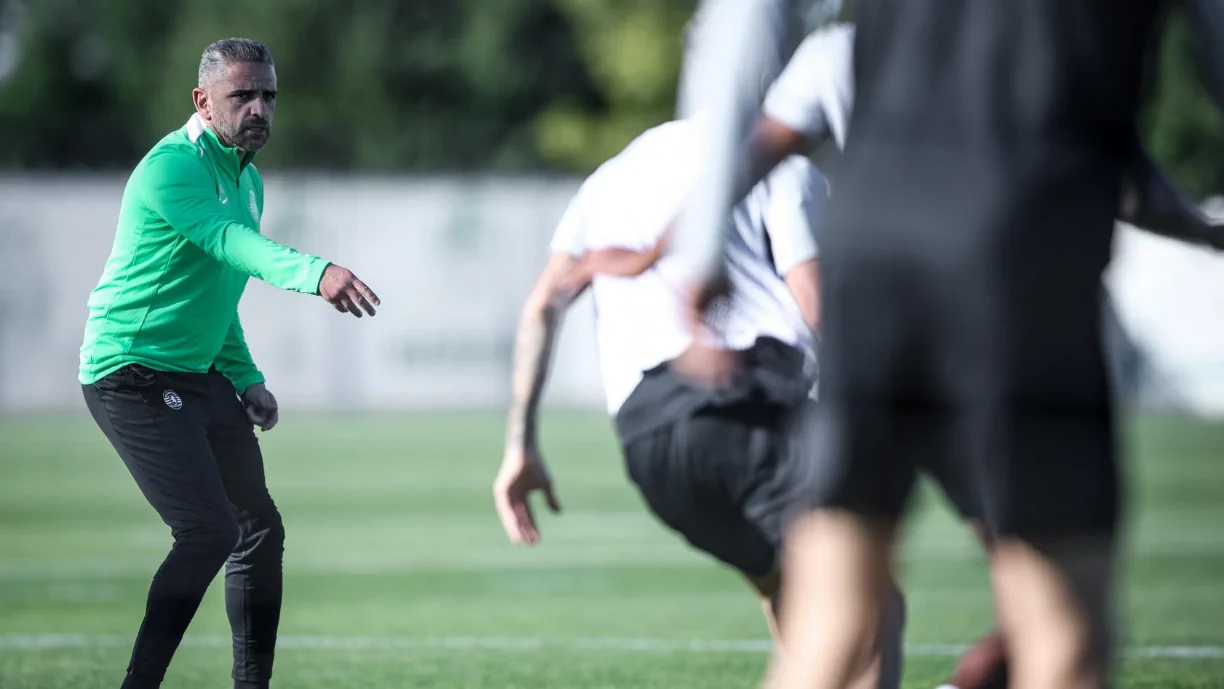 Rui Borges orientou primeiro treino no Sporting