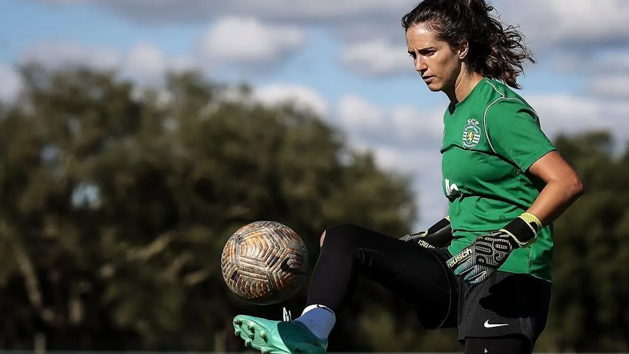 Hannah Seabert, guarda-redes que chegou ao Sporting em 2021, tem sido fundamental na baliza das leoas