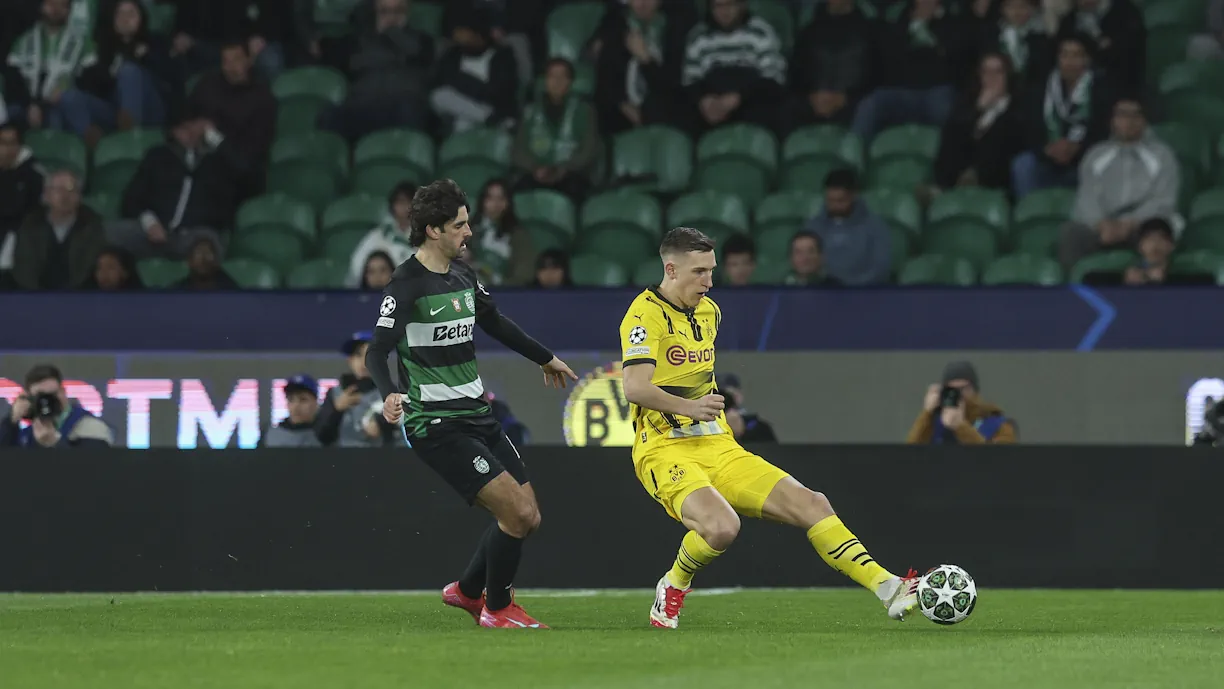 Desaire caseiro do Sporting com o Dortmund, por 3-0, foi apenas mais um de histórico nada positivo diante de equipas alemãs. Fotografia de One Football