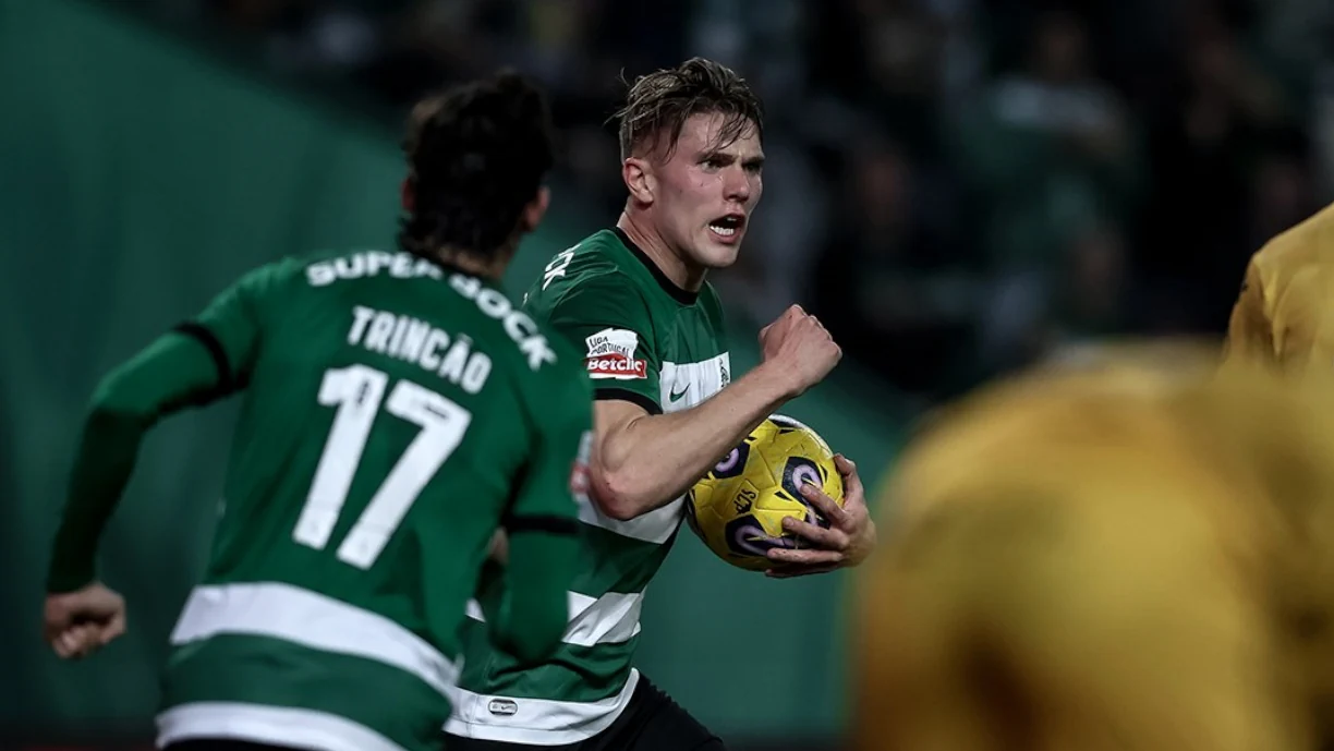 Avançado sueco Viktor Gyokeres fez um hattrick importante que ajudou o Sporting a transformar um resultado negativo numa goleada à antiga