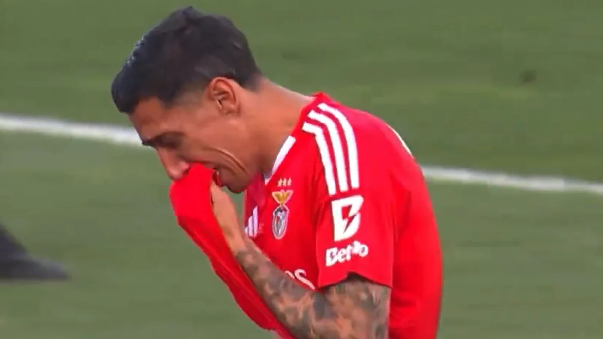 David Moreira não deu grandes hipóteses a Di María no Benfica - Sporting, da final da Taça de Portugal