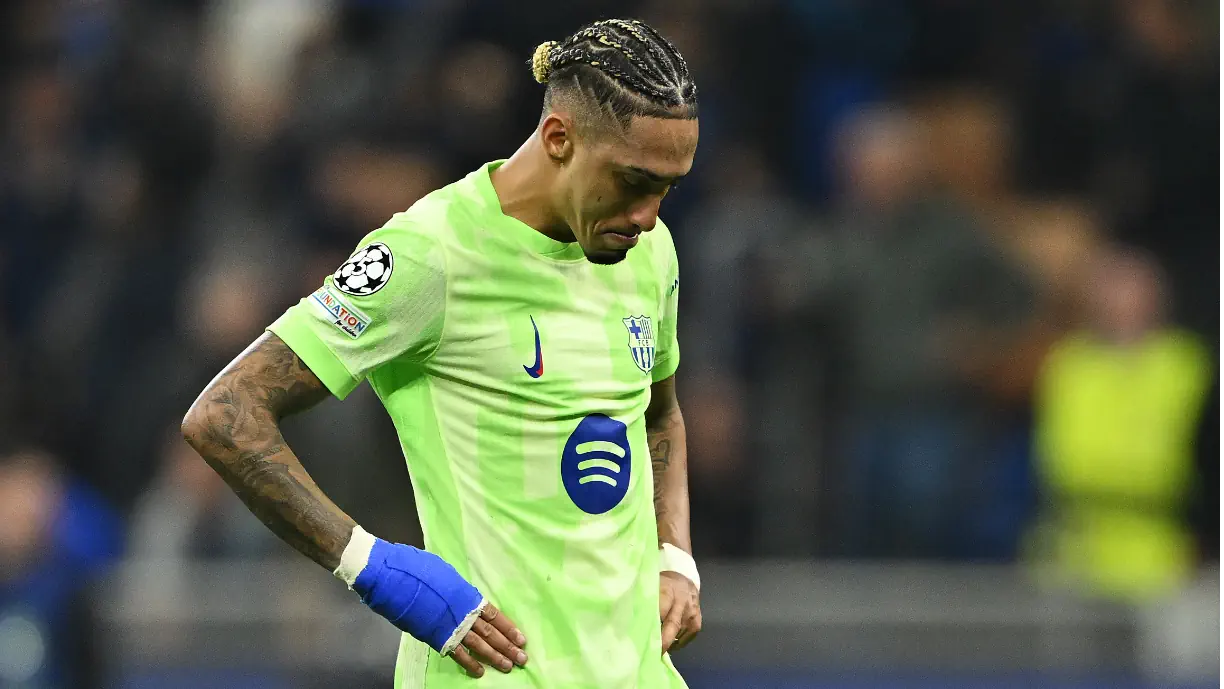 Inter - Barcelona deixou Raphinha em lágrimas e árbitro ouviu das boas: "Deixa-me triste"
