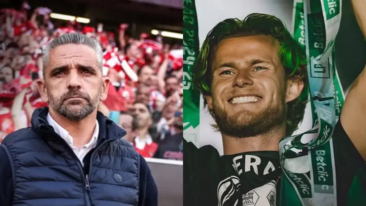 Morten Hjulmand e Rui Borges estiveram a falar com os jornalistas em conferência de imprensa de antevisão ao Sporting - Benfica da Taça de Portugal