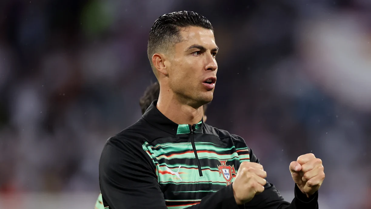 Cristiano Ronaldo marcou este golo decisivo aos 68' na partida com a Alemanha e foi provocado com nome de Lionel Messi
