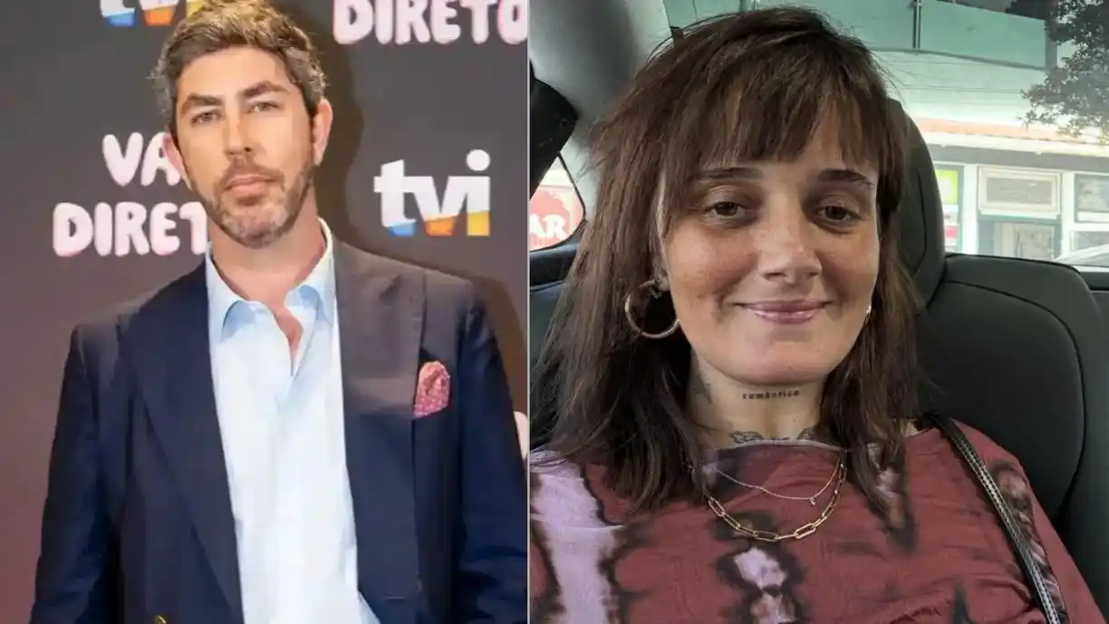 A gravidez de Carolina Deslandes foi um dos temas de conversa do programa 'V+Fama', entre Adriano Silva Martins e os seus comentadores