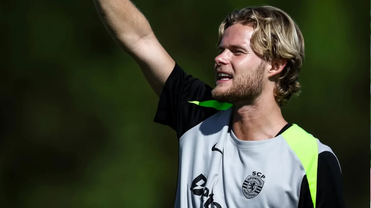 Manchester United aproveita desistência da Juventus e vai avançar por Morten Hjulmand, capitão do Sporting
