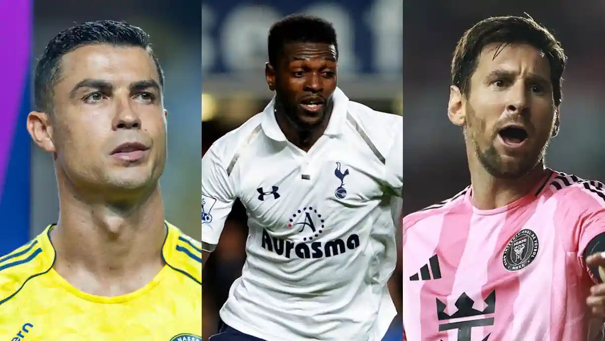 Emmanuel Adebayor respondeu à pergunta que não quer calar na história do futebol: Cristiano Ronaldo ou Lionel Messi?
