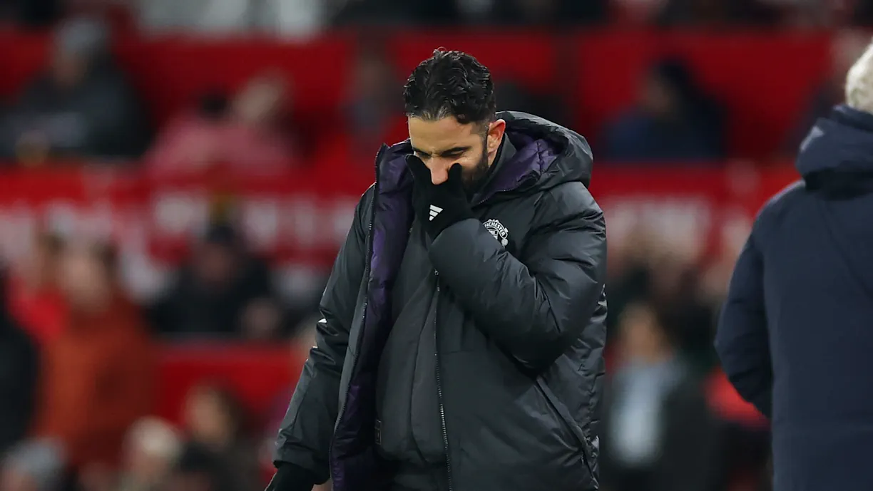 Ruben Amorim mostra frustração com a equipa no rescaldo do Manchester United - Everton