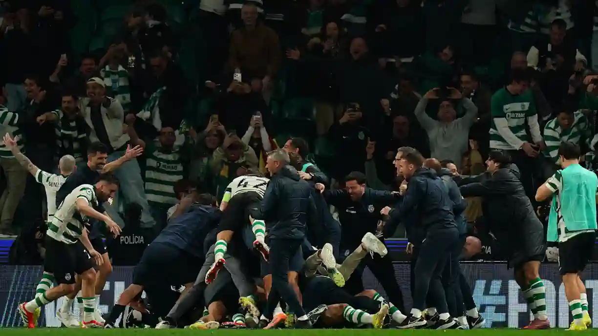 Imprensa de toda a Europa e até da América do Sul mostrou-se atenta à reviravolta do Sporting na Champions League. Fotografia de Gualter Fatia/Getty Images