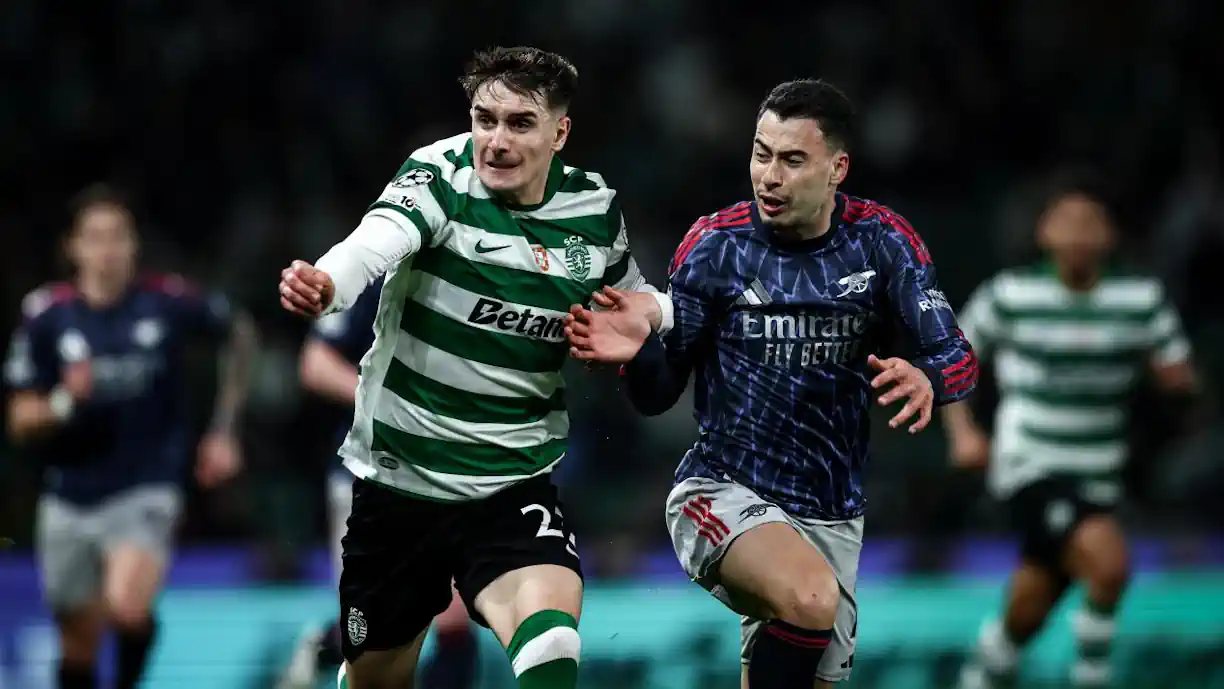 Apesar da derrota, Sporting conseguiu algo nunca visto frente ao Arsenal na Liga dos Campeões