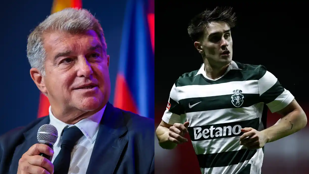 Iván Fresneda pode estar a ficar mais longe do Barcelona. Joan Laporta tem preferência por Pedro Porro, antigo jogador do Sporting