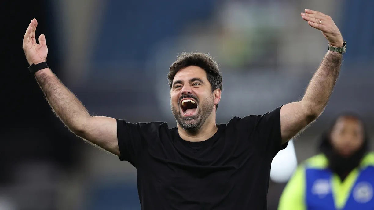 Vítor Matos é um dos nomes que o Sporting tem em consideração para uma eventual sucessão de Rui Borges. Fotogtafia de James Fearn/Getty Images