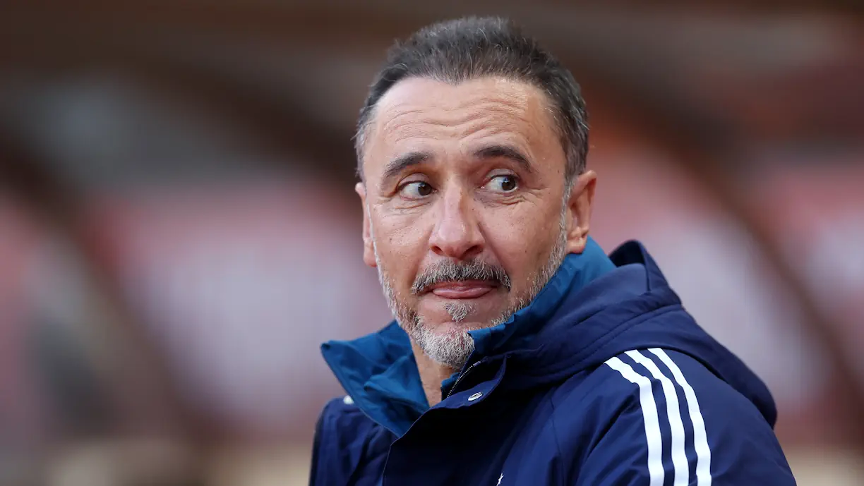 Vítor Pereira tem visto o seu nome relacionado ao lugar de Rui Borges, mas não é uma solução prioritária para Varandas. Fotografia de George Wood/Getty Images
